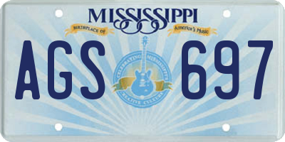 MS license plate AGS697