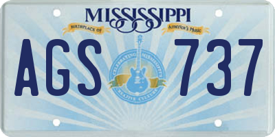 MS license plate AGS737