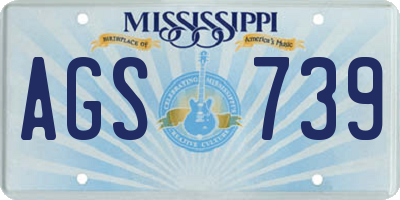 MS license plate AGS739