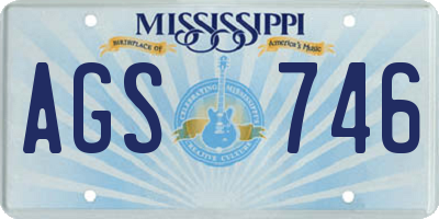 MS license plate AGS746
