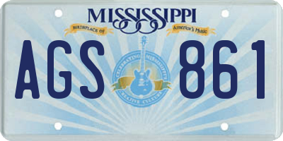 MS license plate AGS861