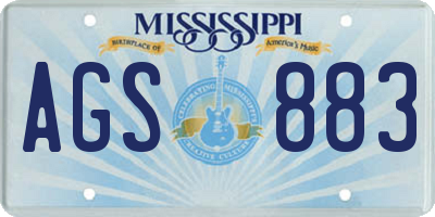 MS license plate AGS883