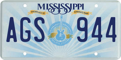 MS license plate AGS944