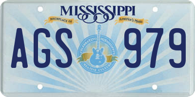 MS license plate AGS979