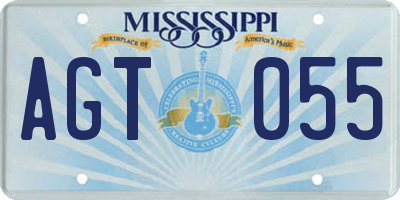 MS license plate AGT055