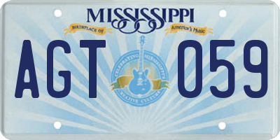 MS license plate AGT059