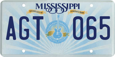 MS license plate AGT065