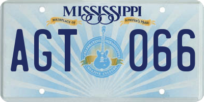 MS license plate AGT066