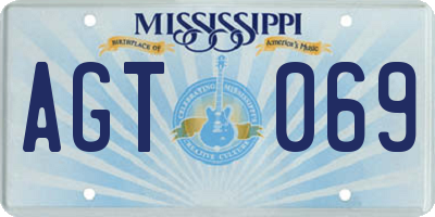 MS license plate AGT069