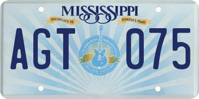 MS license plate AGT075