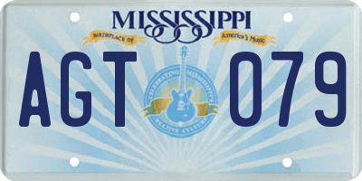 MS license plate AGT079