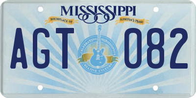 MS license plate AGT082