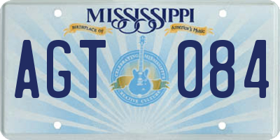 MS license plate AGT084