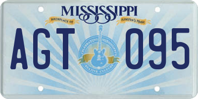 MS license plate AGT095