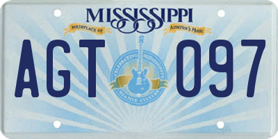 MS license plate AGT097