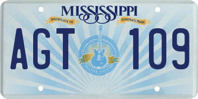 MS license plate AGT109