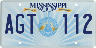 MS license plate AGT112