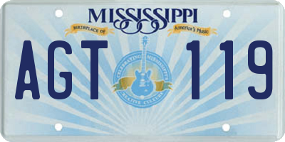 MS license plate AGT119