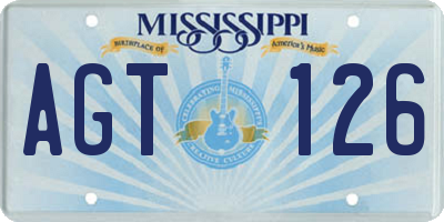 MS license plate AGT126