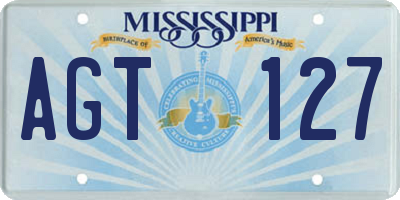 MS license plate AGT127