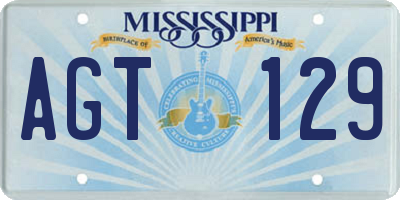 MS license plate AGT129