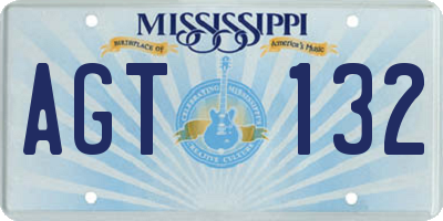 MS license plate AGT132