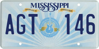 MS license plate AGT146