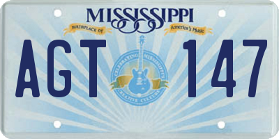 MS license plate AGT147