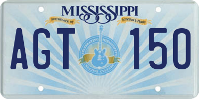 MS license plate AGT150