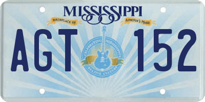 MS license plate AGT152