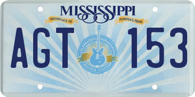 MS license plate AGT153