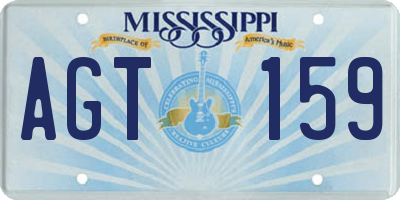 MS license plate AGT159