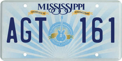 MS license plate AGT161