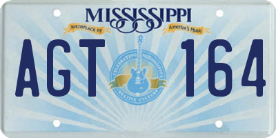 MS license plate AGT164