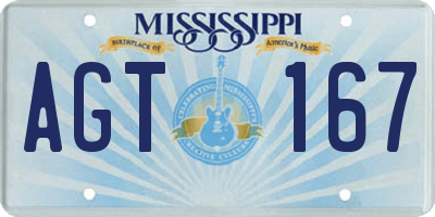 MS license plate AGT167