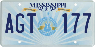 MS license plate AGT177