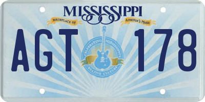 MS license plate AGT178