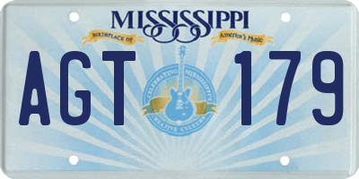 MS license plate AGT179