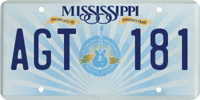 MS license plate AGT181