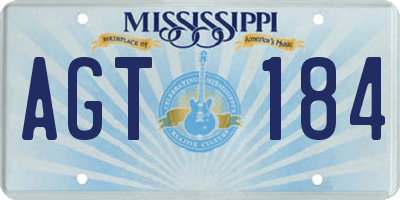 MS license plate AGT184