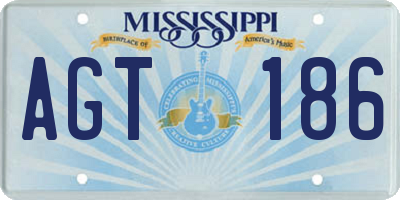 MS license plate AGT186