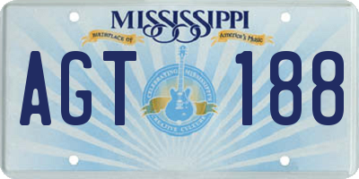 MS license plate AGT188