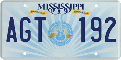 MS license plate AGT192