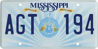MS license plate AGT194