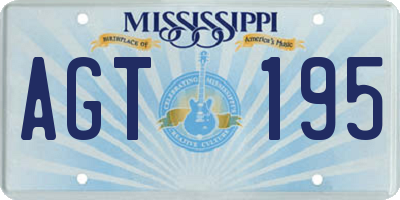 MS license plate AGT195