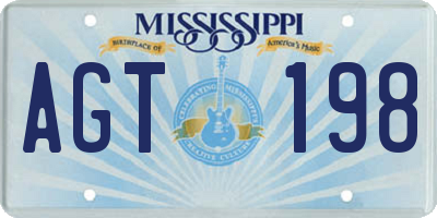 MS license plate AGT198