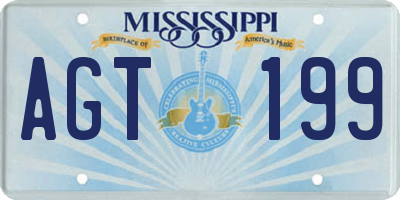 MS license plate AGT199