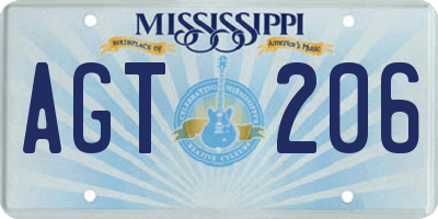 MS license plate AGT206