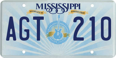 MS license plate AGT210