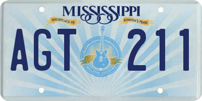 MS license plate AGT211